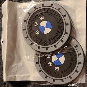 New 2pc BMW car coasters